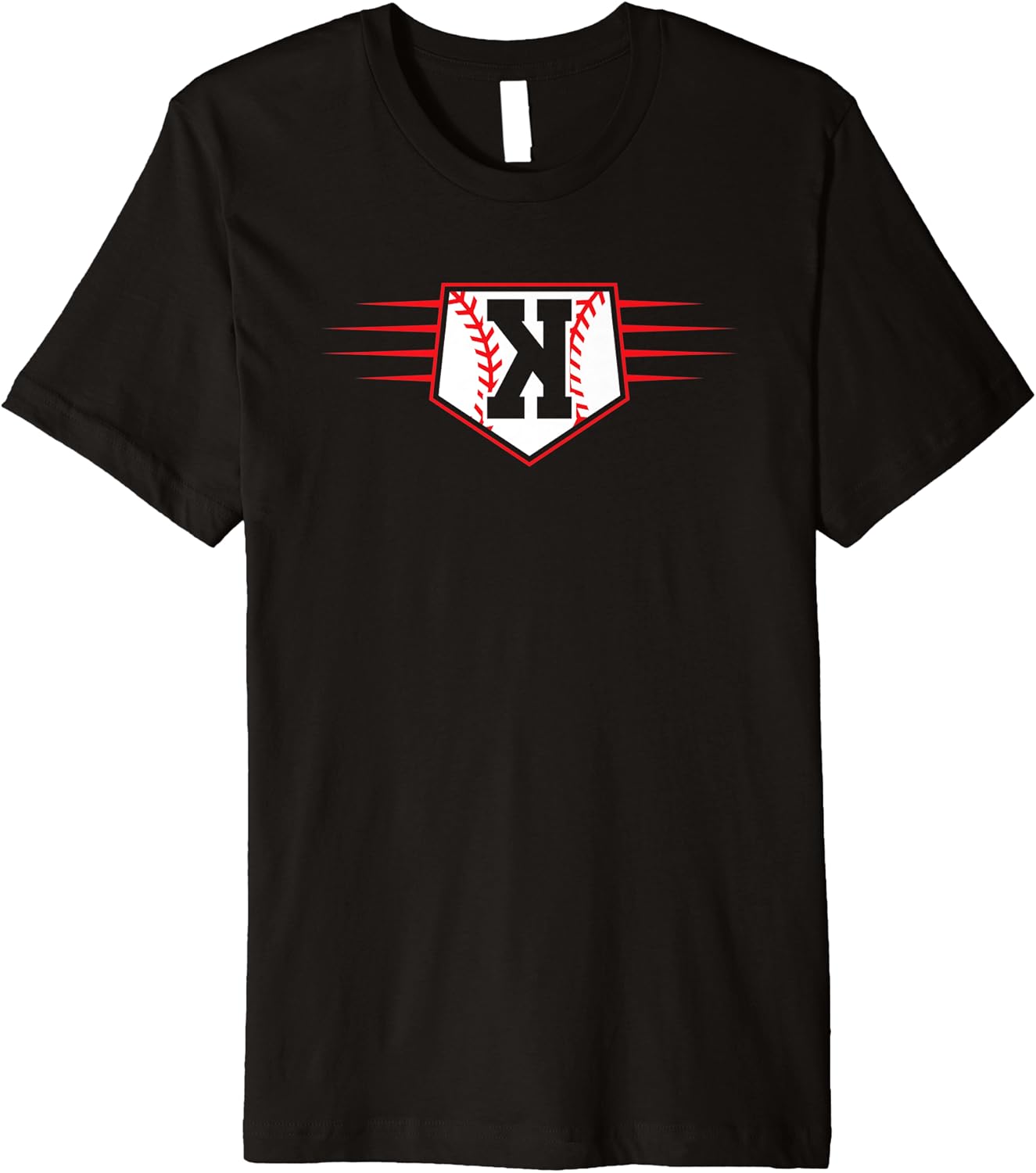 Backwards K Baseball Pitcher Strikeout TShirt Premium T